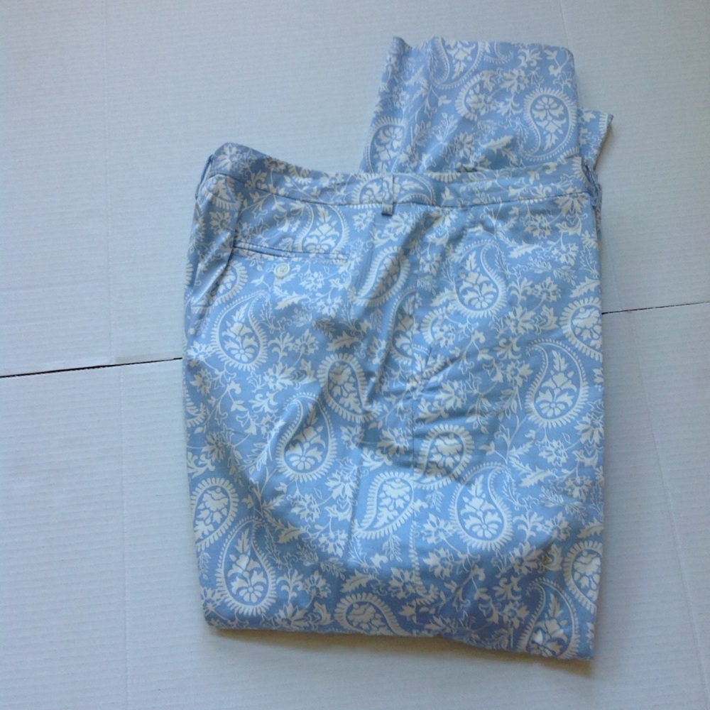 Brooks Brothers 346 Blue White Paisley Pants